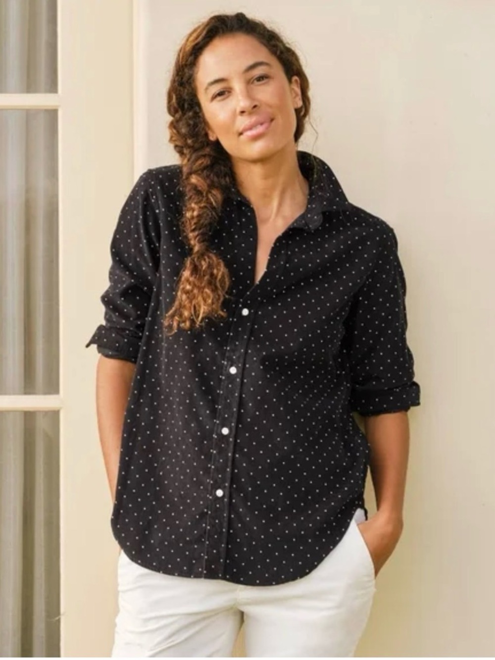 Frank & Eileen Frank style corduroy polka dot black size XXS
